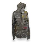 Billabong  Womens Hoodie‎ Size Large Olive Green Asian Inspired Black Gold Red Photo 5