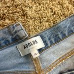 AGOLDE Criss Cross Straight Women Jeans with Raw Hem in Size 25 Light Wash Photo 8