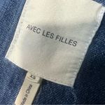 Avec Les Filles  embroidered Follow me Blue Denim Jacket XS button front Photo 9