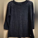 Adrienne Vittadini ADRIANNE VITTADINI Black Embellished Women's Top Photo 0