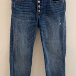 Kut From The Kloth Stevie High Rise Straight Leg Crop Button Fly Jeans Size 6 Photo 0