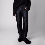 Zadig & Voltaire Pomy Jacquard Chains Trousers Navy Black Size 36 FR Photo 2