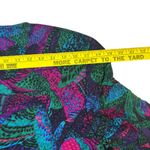 Vintage Quilted Jacket Skirt Set Abstract Print 80s 90s Colorful Retro Black Photo 14