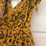 Ulla Johnson Ulla Johnson Dania Ruffled Midi Dress Handkerchief Hem Gold Size 8 Medium Photo 4