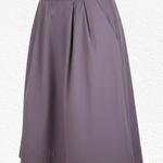 Y2K Hache Mauve Purple Italian High Waisted Classic A Line Midi Skirt Size 6 Photo 0