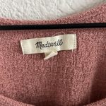 Madewell  Ruffle-Sleeve Tank Top Pink Textured Small Photo 1
