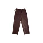 Babaton NWT Aritzia  Command Cropped Trouser Vegan Leather Rich Maroon Size 00 Photo 2