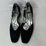 American Vintage Vintage 90s 1990s Black Chunky Heel Pumps Mary Jane Strap 9.5 Photo 4