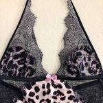 Victoria's Secret Victoria’s Secret Whitish/Silver Eggplant/Light Pink Lace Leopard Print Slip Photo 3
