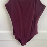 Outdoor Voices Burgundy Shiraz Rib Leotard Photo 10