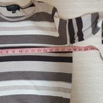 Joseph A .‎ Women's Striped Brown and Cream Crew Neck Sweater. Size M -P Photo 4