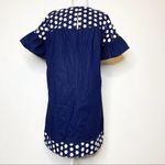 J.Crew  Bell Sleeve Fringe Dot Dress blue white sz 10 Photo 5
