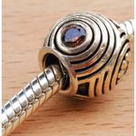 Pandora  Sterling Silver Hypnotic Bead with Brown Zirconia - 790432BCZ Photo 2