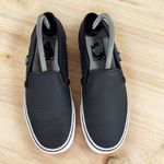 Vans Asher Perforated Leather Slip On Sneakers Black Womens 8 Photo 3
