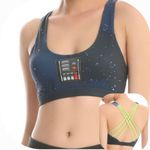 Star Wars Star War Darth Vader Medium M low impact navy black sport bra Photo 0