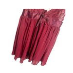 Victoria's Secret Victoria Secret Red Lace Sheer Pleated Babydoll Slip Dress XS Adjustable Straps Photo 4