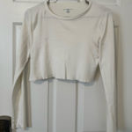 Brandy Melville  White Cropped Long Sleeve Photo 0