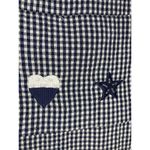 VTG Cricket Lane Dress L Gingham Blue White Stars Embroidery Granny Cottage Maxi Size L Photo 5