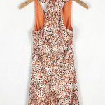 Hutch NWT Anthropologie  Campbell Mini Dress Size XS Orange Floral Ruched Satin Photo 11