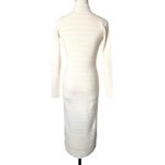 Jonathan Simkhai Ribbed Knit Cutout Choker Neck Wool Midi Dress Cream Size XS Photo 3