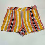 Trina Turk Multicolor Striped Pull-On Viscose Lightweight Subtle Shorts Size 10 Photo 4