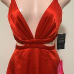 Aidan Mattox  NWT formal long ruffle orangy red woman dress size 4 beautiful Photo 2