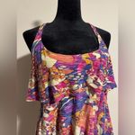 EUC Kira Multicolor Floral Ruffle Sleeveless Top size small Pink Photo 1