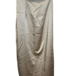 ZARA Women's Dress Strapless Satin Effect Sand Midi Back Slit 3897/851 Small NWT Photo 0