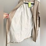 DKNY midi coat long blazer duster lightweight beige tan size medium women Photo 9
