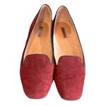 Tahari  ‘Clementine’ Burgundy Suede Smoking Slipper Loafers, Size 7 Photo 1