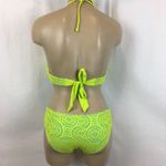 Aerie Blue Yellow Bright Ruffle 2 Piece Bikini Swim Suit New 34A XS Photo 2