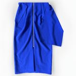 $1165 Roland Mouret Aldingham AsymmetricCrepe Peplum Blue Dress NET Photo 8