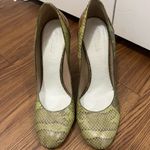 Chloé Chloe Green Two Tone Snake Pump Size 40 EU Photo 3