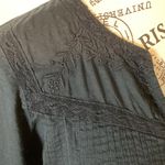 Old Navy SOFT COTTON EMBROIDERED 3/4 SLEEVE LIGHTWEIGHT TUNIC BLACK WOMENS SIZE SP Photo 3