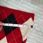 Charter Club  100% Cashmere Red Argyle Sweater Medium Photo 7