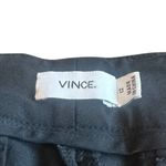 Vince . Black Cropped Length Trousers Pants Slacks Pleated Stripe Size 12 Women's Photo 9
