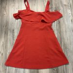 Derek Heart Strapless rust colored Dress with Button Detail Photo 1