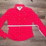 BDG Urban Outfitters Longsleeve Red Printed Shirt Size Medium Photo 2