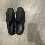 Ecco  Black Leather Woven Slip On Shoes Women’s Size 40 Photo 5