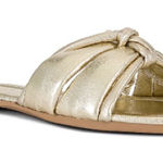 Seychelles  Shades of Cool Flat Sandal Gold NWT Size 7.5 Photo 0