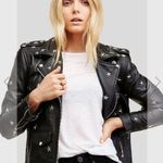 Celsius Premium Faux Leather Studded Moto Jacket Photo 2