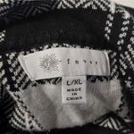 Fever Women's L / XL Poncho Black White Plaid Pullover Sweater Cape Winter Size L Photo 5