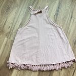 Listicle  Pink Halter High Neck Tassel Hem Camisole Tank Top US‎ Size L Photo 4