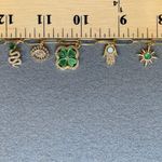 Lucky Charm Necklace‎ Green accents, 5 Charms, gold tone hardware, feels solid Photo 7