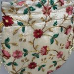 Floral Embroidered Cream Handbag Red Photo 5