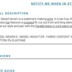 Motel Rocks  Heloise Crop Top in Desert Terrain Tan Photo 9