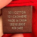 525 America  cashmere blend sweater size medium cherry red cowl neck wide sleeve Photo 6