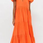 Tuckernuck Oliphant Designs V-Neck Maxi Dress Watercolor Print Pockets Photo 7