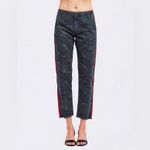 Sundry  x Anthropologie Side Trim Camo Le Soleil Pants in Charcoal Size 27 Photo 2