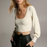 Aritzia Babaton Paxton Long Sleeve Shirt Silver Birch Bouleau Argent Photo 0